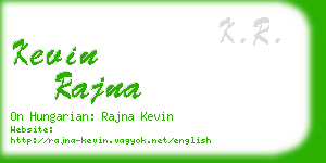 kevin rajna business card